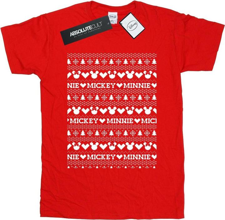 Produktbild Disney Mickey And Minnie Christmas Fair Isle TShirt (XL)