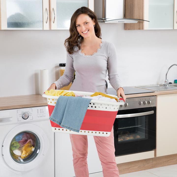 Actual product image Relaxdays Folding Laundry Hamper with Handles (37 l)