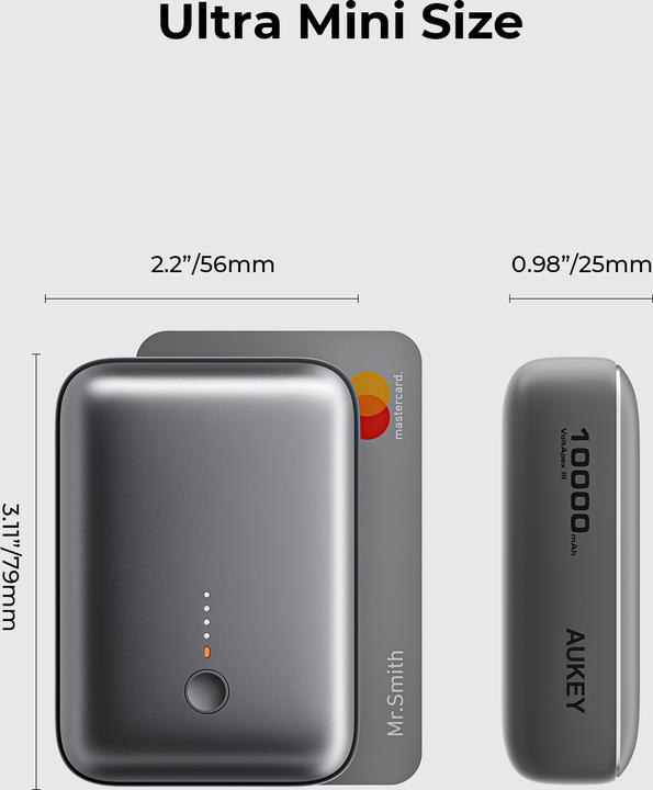 Productafbeelding Aukey Spark Mini (10000 mAh, 20 W, 37 Wh)