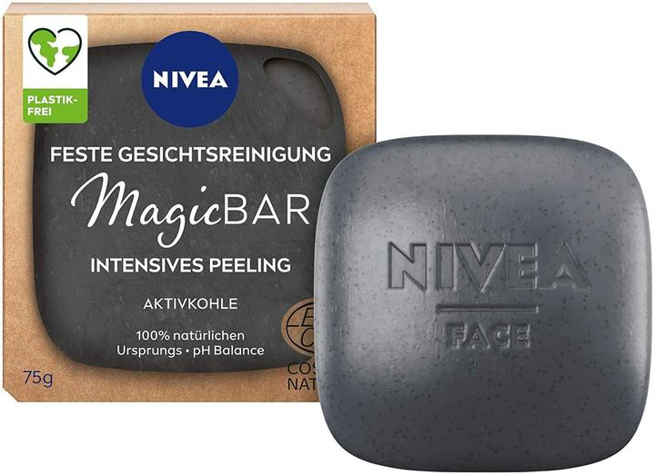 NIVEA Savon exfoliant pour le visage au thé vert Deep Clean sing 75 g (Gommage)