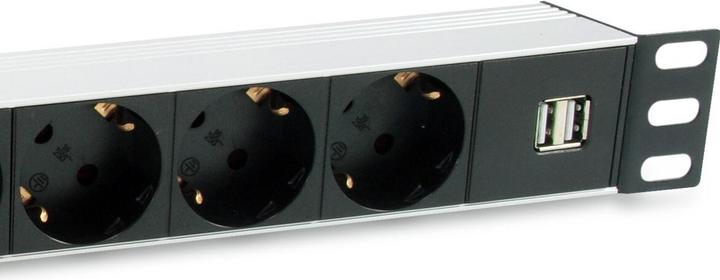 Immagine prodotto equip Presa multipla 1HE8gang Schuko16A, cabl. si (7 x, CEE 7/7, 1.80 m)