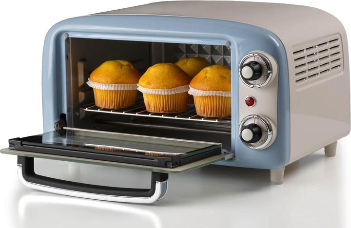 Produktbild Ariete Mini-Backofen Vintage Blue (wei?/hellblau, 800 Watt, 10 Liter)