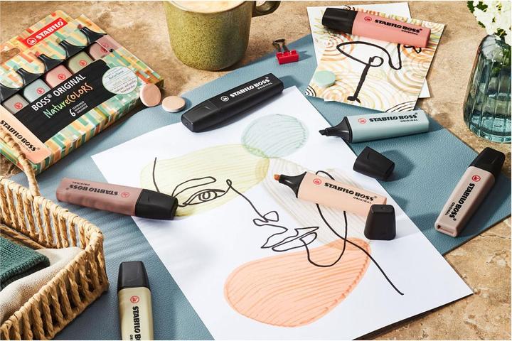 Actual product image STABILO BOSS NATURE COLORS - Highlighter (colour assorted, 5 mm, 3 x)
