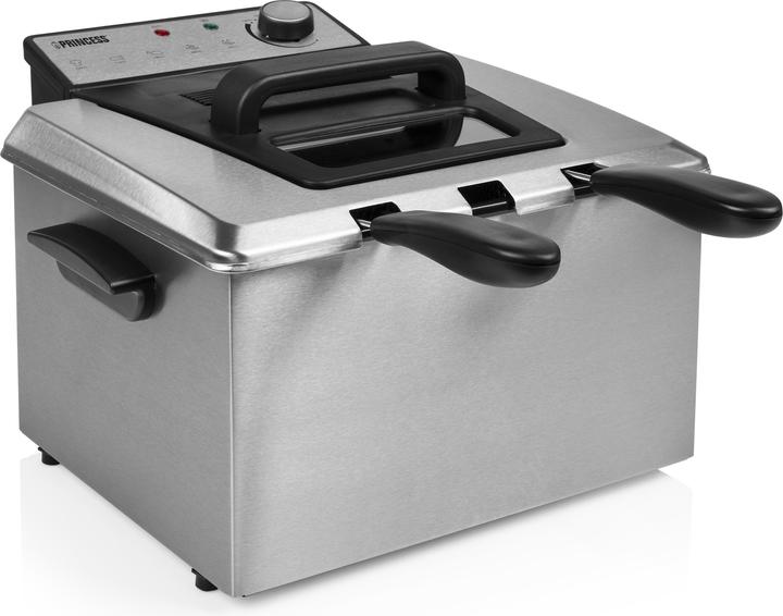 Princess Deep fryer - 3270 watts, 5 liters, thermostat, 3 frying baskets, cold zone, 6-7 people, 185000 (EU plug)