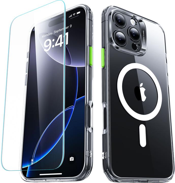 Produktbild ESR Classic Hybrid Halolock MagSafe Case + Tempered Glass for iPhone 16 Pro Max - Clear (Apple iPhone 16 Pro Max)