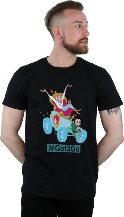 Actual product image Disney Mens Wreck It Ralph Cinderella And Vanellope T-Shirt (XL)