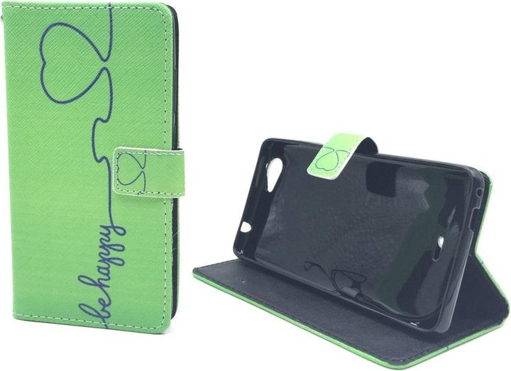 Produktbild König Design Schutz Hülle für Wiko Pulp Fab 4G Be Happy Grün Tasche Case Cover + 1 Panzer Schutz Glas (Wiko Pulp 4G)