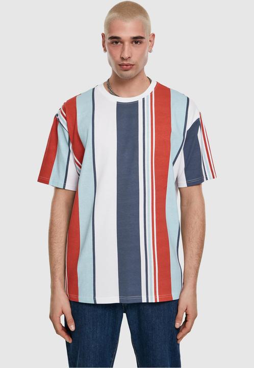 Actual product image Urban Classics Heavy Oversized Big AOP Stripe Tee (S)