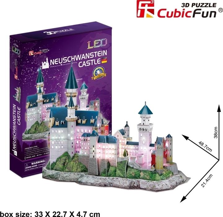 Immagine prodotto Cubicfun Puzzle 3D del Castello di Neuschwanstein (128 pezzi)