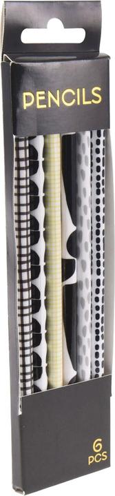 Actual product image Grey HB pencils black/white, 6 pcs. (6 x)