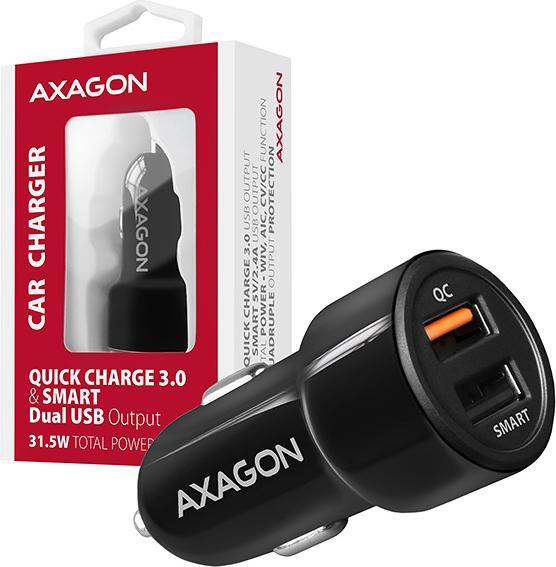 Immagine prodotto Axagon PWC-QC5 - auto - accendisigari - 12 V - nero