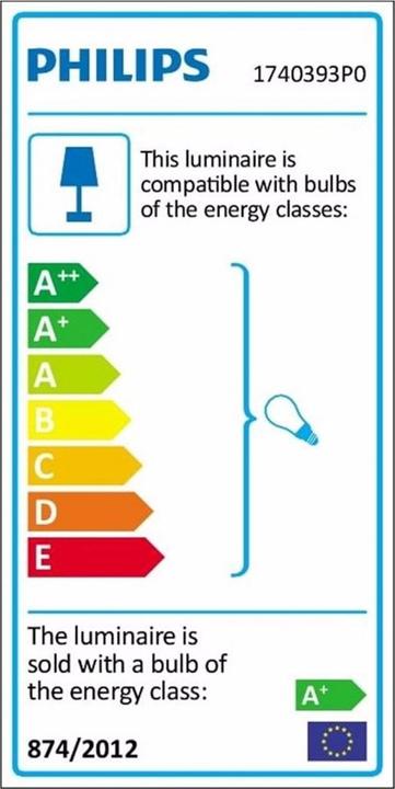 Etichetta energetica Philips Hue Tonalità Lucca Base (806 lm, E27, IP44)
