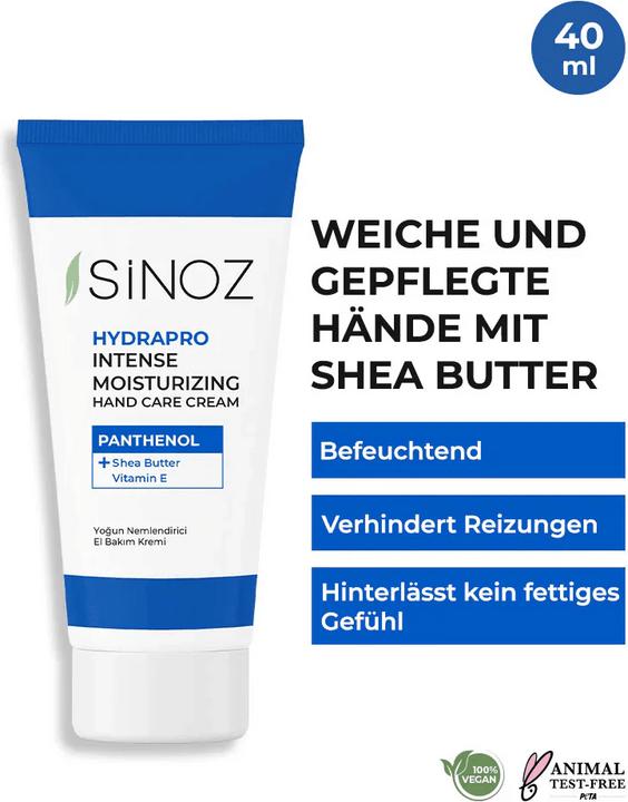 Label énergétique Sinoz Hydrapro Handpflegecreme 40ml (50 ml)