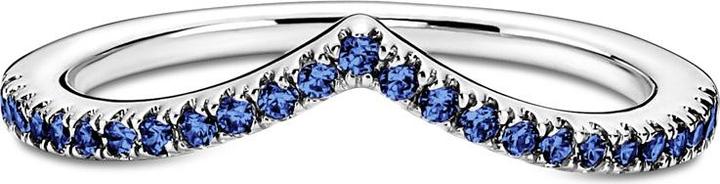 Produktbild Pandora Sparkling Wishbone Blue Ring (48, 925 Silber)