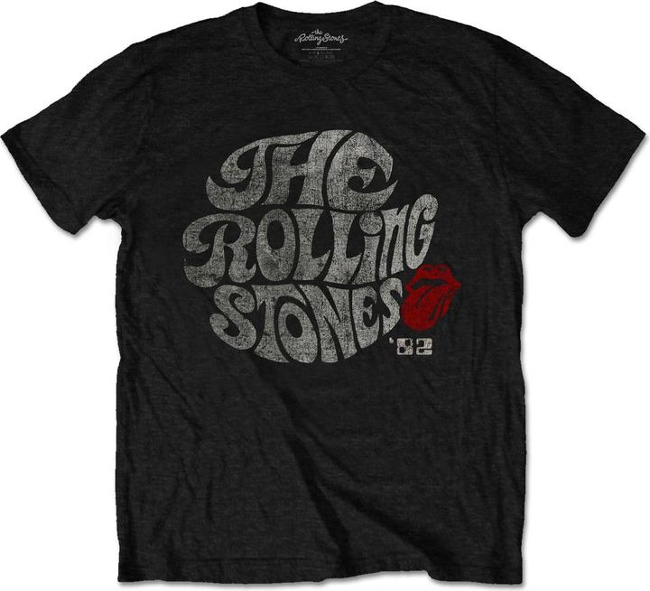 The Rolling Stones Erwachsene '82 Swirl Umweltfreundliches Logo T-shirt (S)
