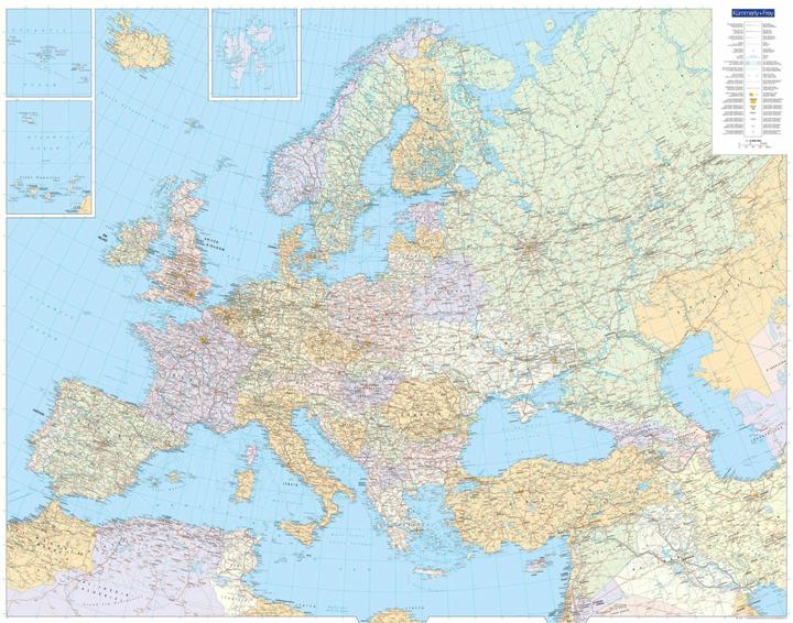 Produktbild Europa politisch Poster 1:4,5 Mio