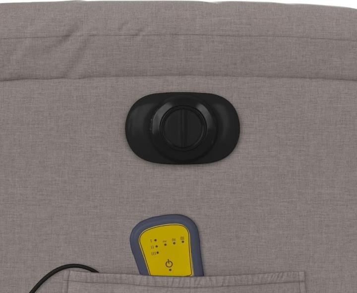 Image du produit VidaXL Fauteuil de massage Fauteuil de télévision Fauteuil de relaxation Fauteuil électrique Taupe Tissu