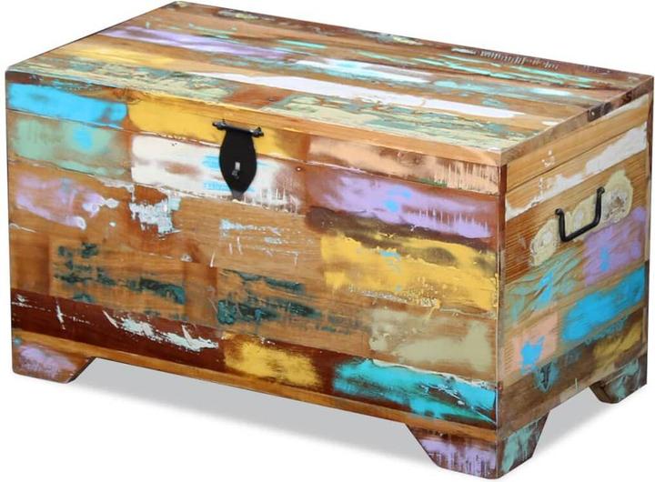 Actual product image VidaXL Chest solid old wood,Colour: Multicoloured,Material: Solid wood (73 x 39 x 41 cm)