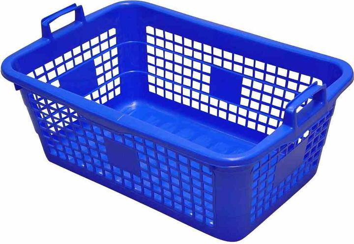 Lockweiler Wäschekorb aus Kunststoff in Farbe blau, 50x35x20 cm, 26 l, eckig (26 l)