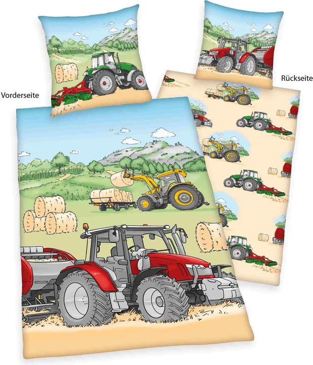 Immagine prodotto Herding Biancheria da letto reversibile per bambini "Tractor