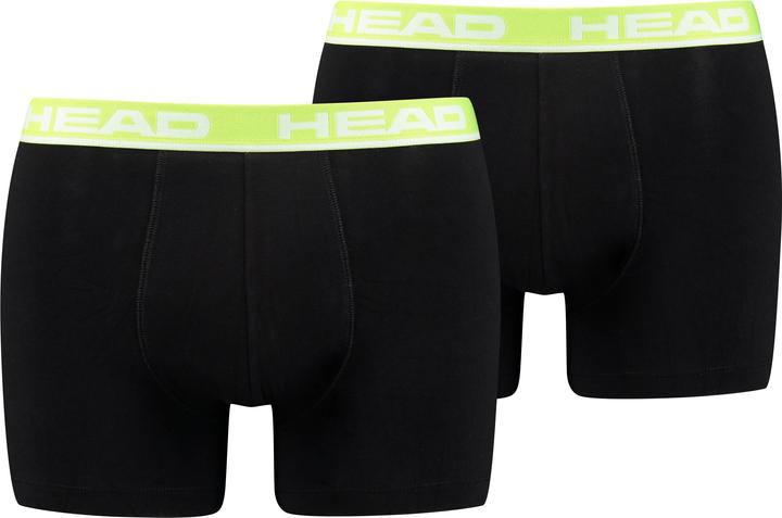 Head Men's Basic 2 Pack Boxer Briefs, Light Green/Black, M (M)