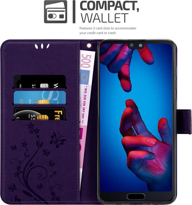 Actual product image Cadorabo Flower Book Cover (Huawei P20)