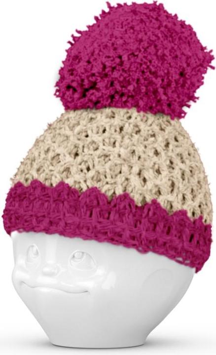 58 Products Egg cup cap ivory / fuchsia (1 x)
