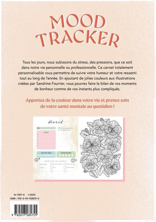 Immagine prodotto Mood tracker : les couleurs de votre humeur (Francese, Fourrier Sandrine, 2025)