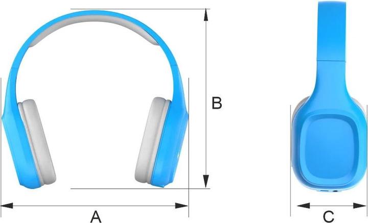 Actual product image Manta Wireless Headband for Kids HDP802BL blue (No noise cancelling, 8 h, Cable)