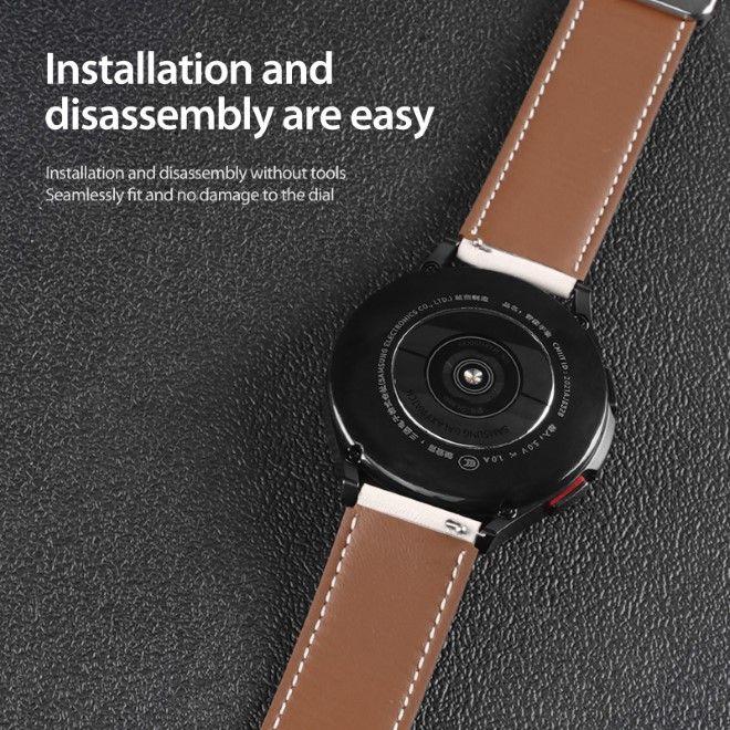 Actual product image Dux Ducis YA Series genuine leather strap (22 mm, Genuine leather, Galaxy Watch3 (45mm), Gear S3 Classic, Gear S3 Frontier)