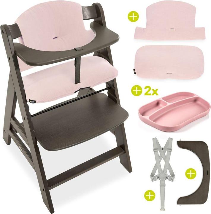 Actual product image Hauck Highchairs Highchair Alpha Plus Select Charcoal - in economy set (Highchair)