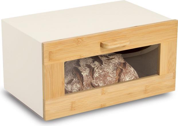 Image du produit Zeller Present Boîte à pain avec clapet frontal en bambou métal 36x23x19.5 cm