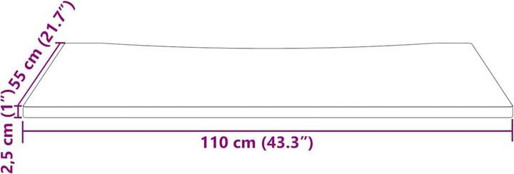 Produktbild VidaXL Schreibtischplatte Weiss 110x55x2,5 cm Massivholz Kiefer (110 x 55 x 2.5 cm)