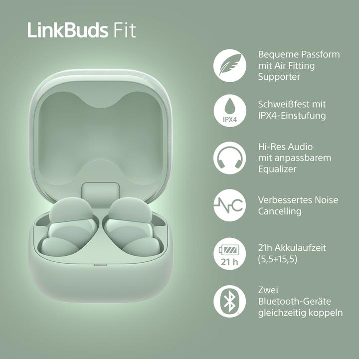 Produktbild Sony LinkBuds Fit (NC, 5.50 h, Kabellos)