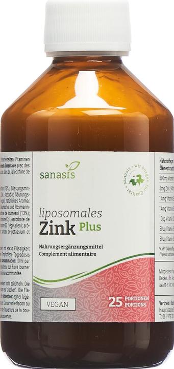 Image du produit Sanasis Zink PLUS liposomal (1 pièce(s), Liquide, 315 g)