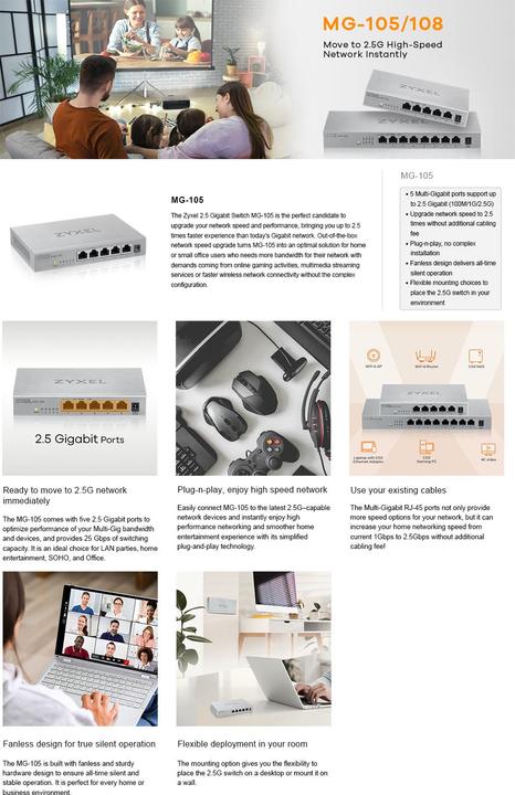 Image du produit Zyxel MG-105 (5 Ports)