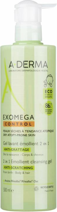 Produktbild A-Derma Exomega Control Emollient Cleansing Gel 2in1 (500 ml)