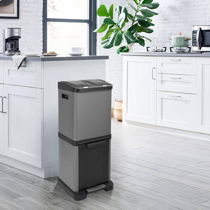 Produktbild Svita Mülleimer mit 3-fach Mülltrennungssystem (32 l)