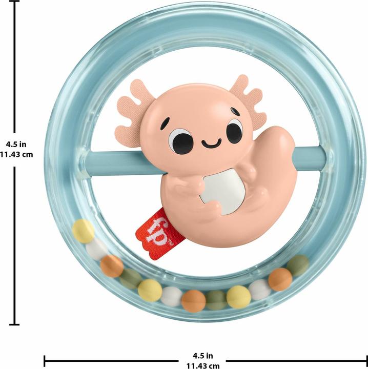Actual product image Fisher-Price Toy collection for babies with animal motifs, teething ring, rattle and clacker toy for newborns
