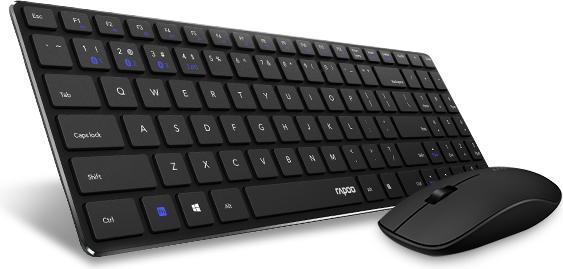 Actual product image Rapoo Bluetooth Keyboard + Mouse Kit 2.4G 9300 Black UI (Wireless)