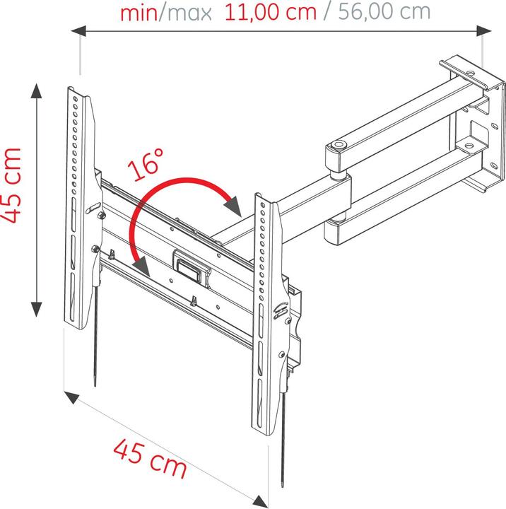 Actual product image Ultimate RX-1000 (Wall, 55", 25 kg)