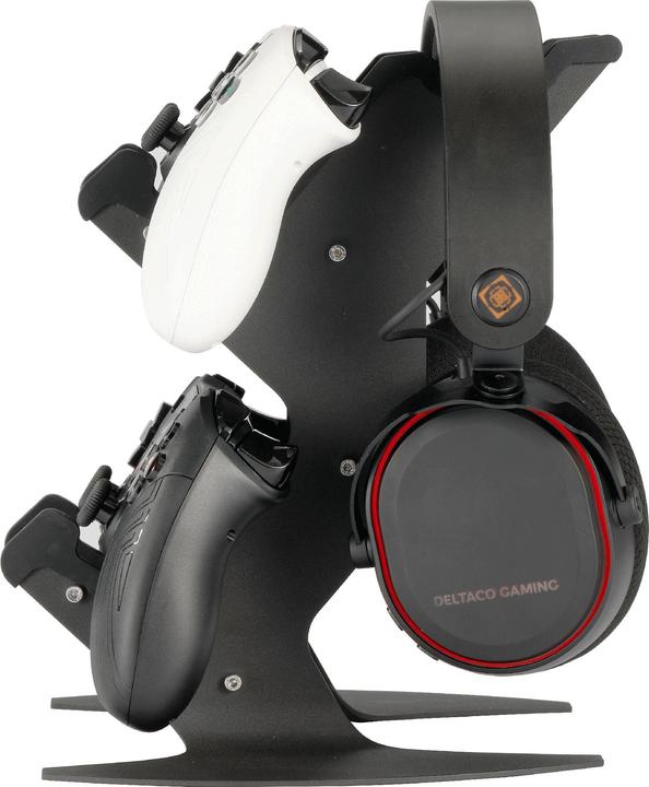 Actual product image Deltaco Gaming Dual controller & headset stand (Switch, PS5, PS4, Android, iOS, Mac, PC, PS3, PS4 Pro, Switch Lite, Switch OLED, Xbox Series X, Xbox Series S, Xbox One S, Xbox 360)