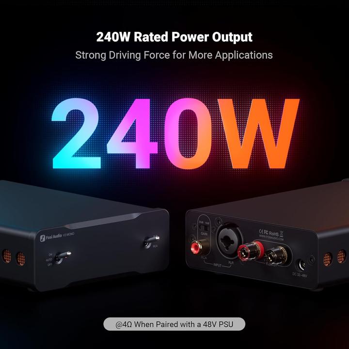 Actual product image Fosi Audio V3 Mono 48V5A (Power amplifier)
