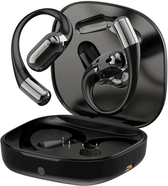 Productafbeelding 4smarts Open-Ear Bluetooth Kopfhörer SkyBuds AI Screen, Schwarz (28 h, Draadloze)