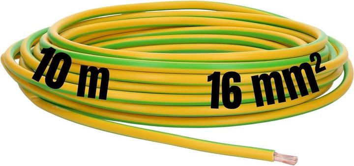 Immagine prodotto Lapp 10 metri 4520006 H07V-K 16,0 mm² verde-giallo I Cavo di messa a terra I Conduttore di terra di (10 m)