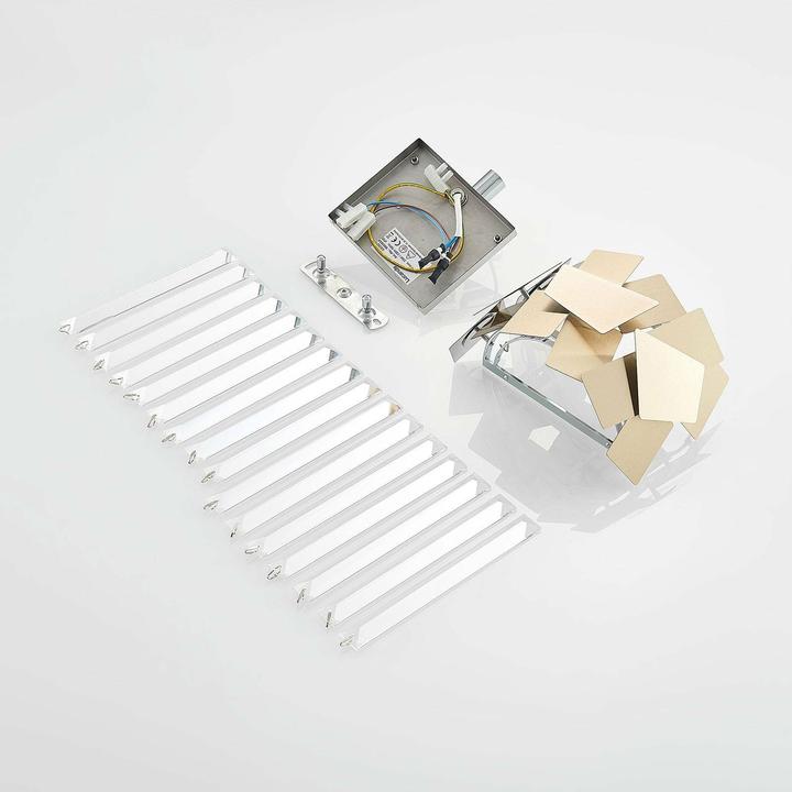Produktbild Lucande Miraia Kristall-Wandleuchte, gold (G9)