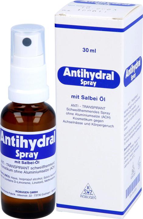 Image du produit Robugen Antihydral Spray avec huile de sauge anti-transpirant, solution de 30 ml (Spray, 30 ml)