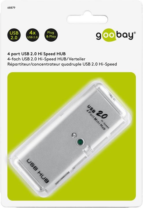 Actual product image Goobay USB2.0 Hi-Speed HUB/Verteiler (USB-A, 4 Ports)
