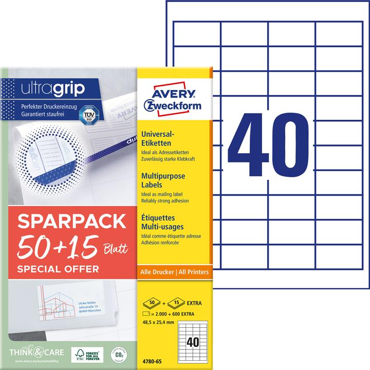 Avery Universal labels