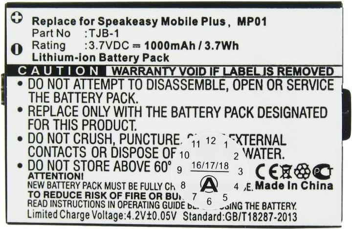 Produktbild AccuCell Akku für den Handy Akku Swissvoice MP01 Akku TJB-1
